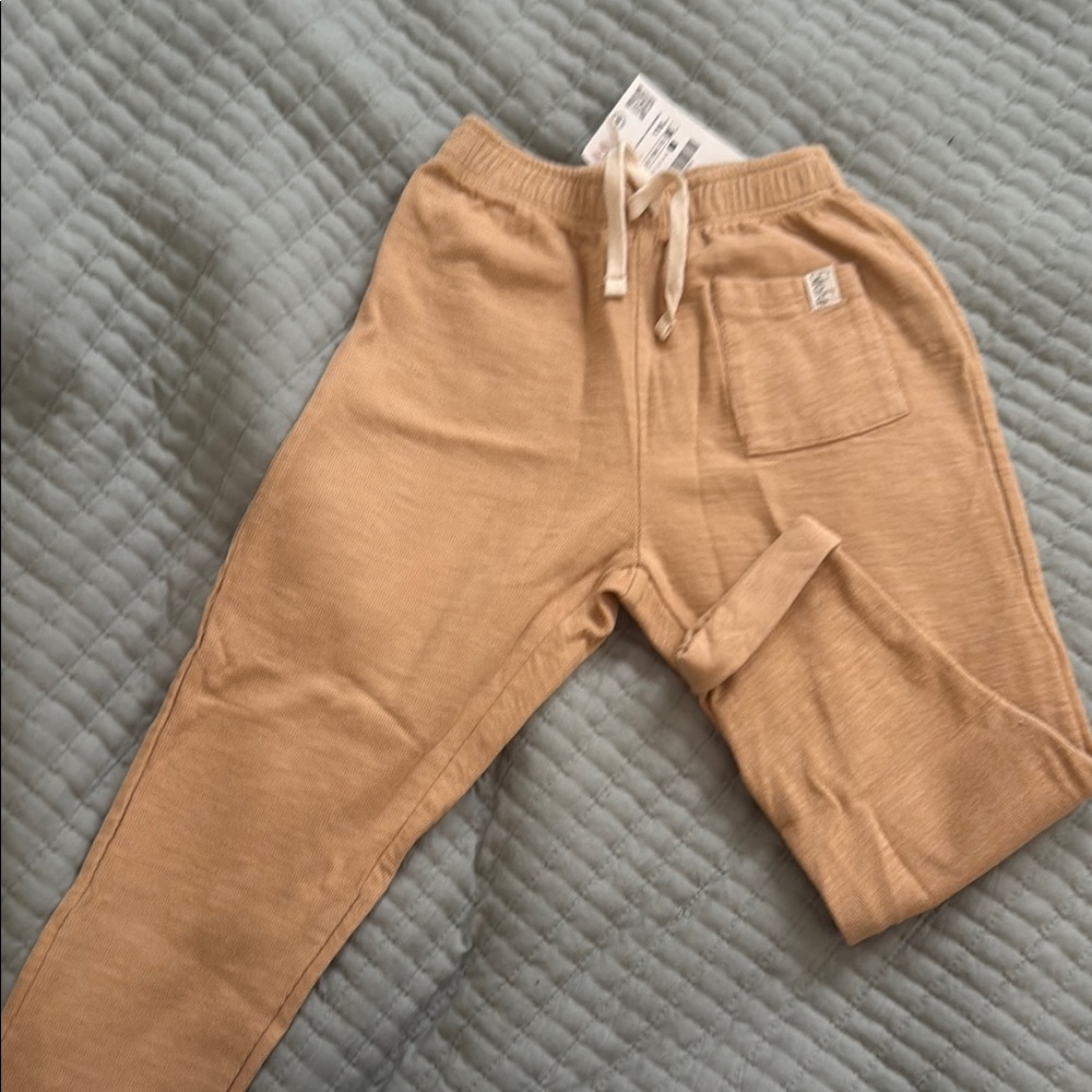 Zara Tan little boys Sweatpants Relaxed Fit Cotton Blend